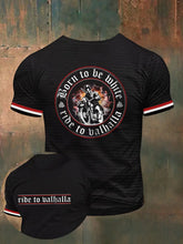 Herren Viking bedrucktes Kurzarm-T-Shirt zartstils